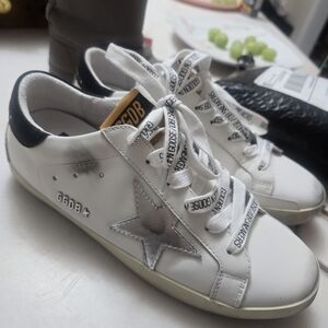 Golden Goose White Sneakers with Star